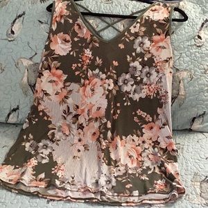 Summer top with criss cross back